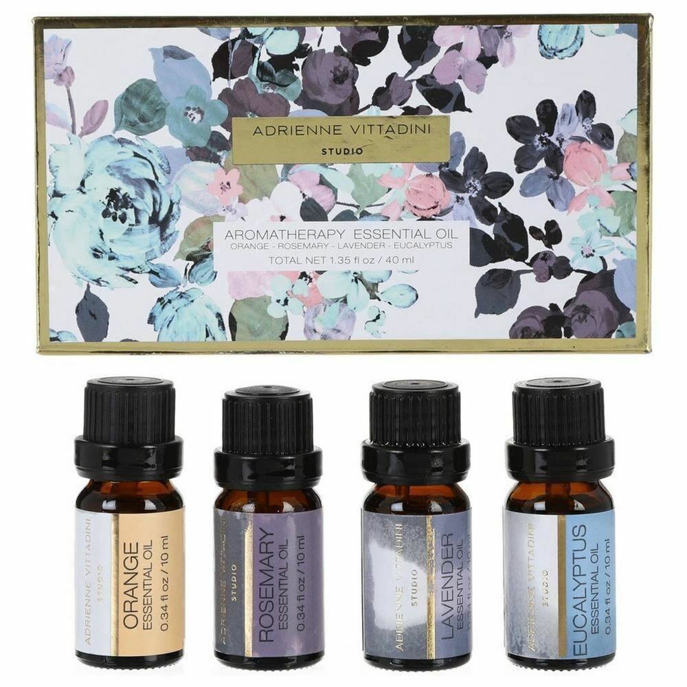 Adrienne Vittadini Studio Aromatherapy Essential Oil 4pc Set 1.35fl/40ml Each